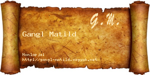 Gangl Matild névjegykártya
